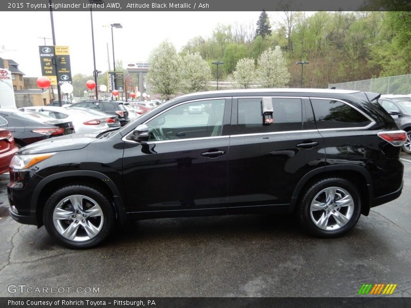 Attitude Black Metallic / Ash 2015 Toyota Highlander Limited AWD