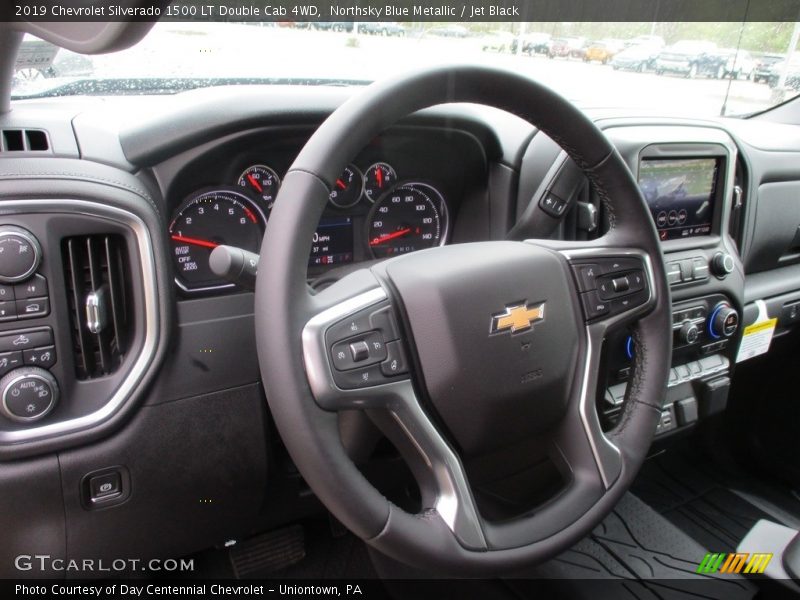 Northsky Blue Metallic / Jet Black 2019 Chevrolet Silverado 1500 LT Double Cab 4WD