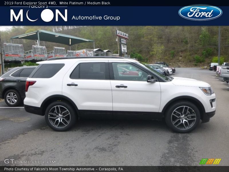 White Platinum / Medium Black 2019 Ford Explorer Sport 4WD