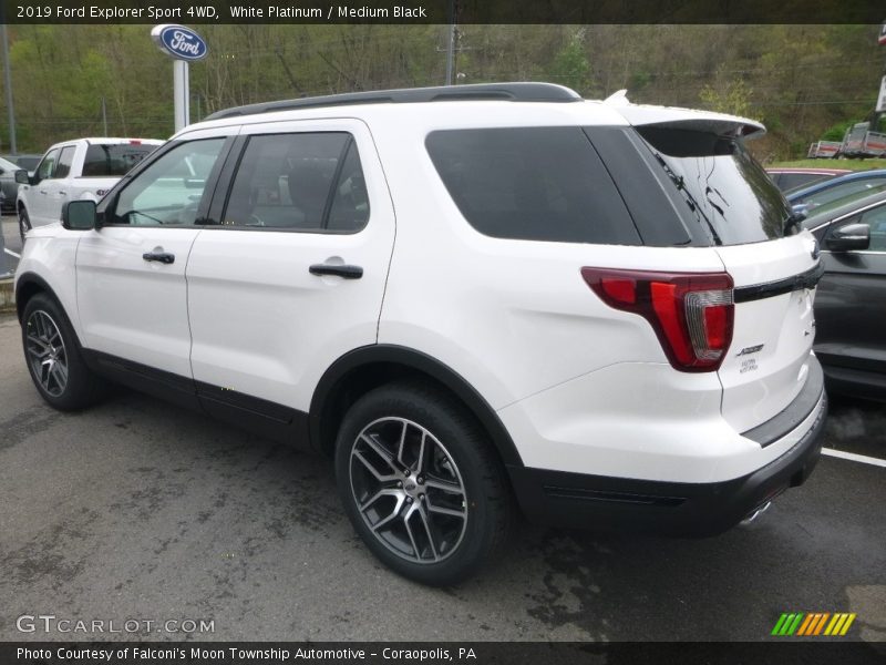 White Platinum / Medium Black 2019 Ford Explorer Sport 4WD