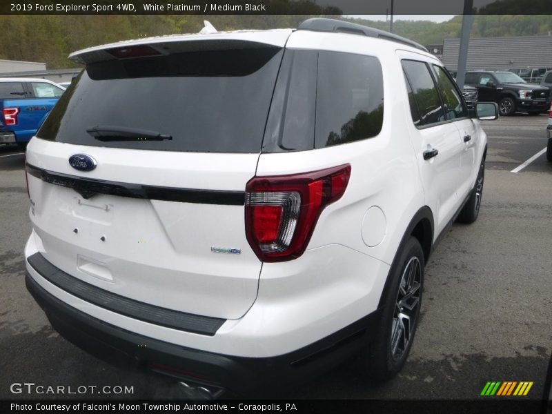White Platinum / Medium Black 2019 Ford Explorer Sport 4WD