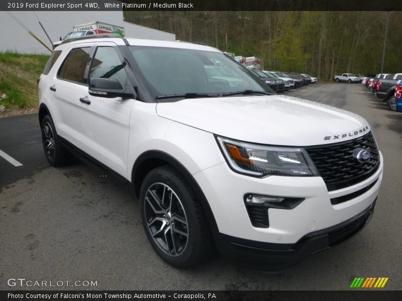White Platinum / Medium Black 2019 Ford Explorer Sport 4WD