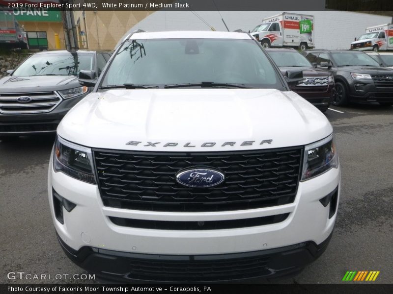 White Platinum / Medium Black 2019 Ford Explorer Sport 4WD
