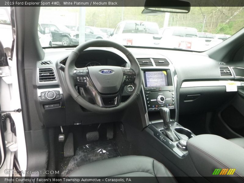 White Platinum / Medium Black 2019 Ford Explorer Sport 4WD