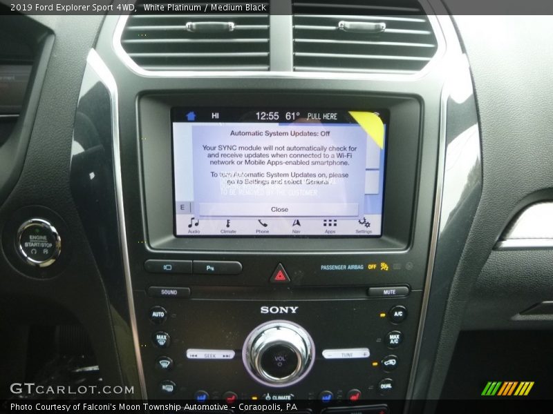 White Platinum / Medium Black 2019 Ford Explorer Sport 4WD
