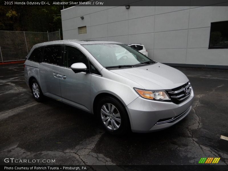 Alabaster Silver Metallic / Gray 2015 Honda Odyssey EX-L