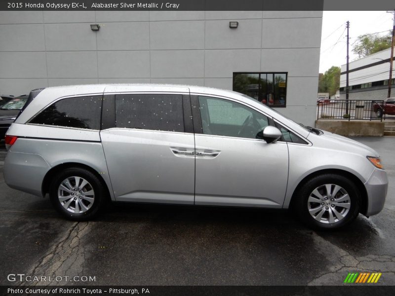 Alabaster Silver Metallic / Gray 2015 Honda Odyssey EX-L