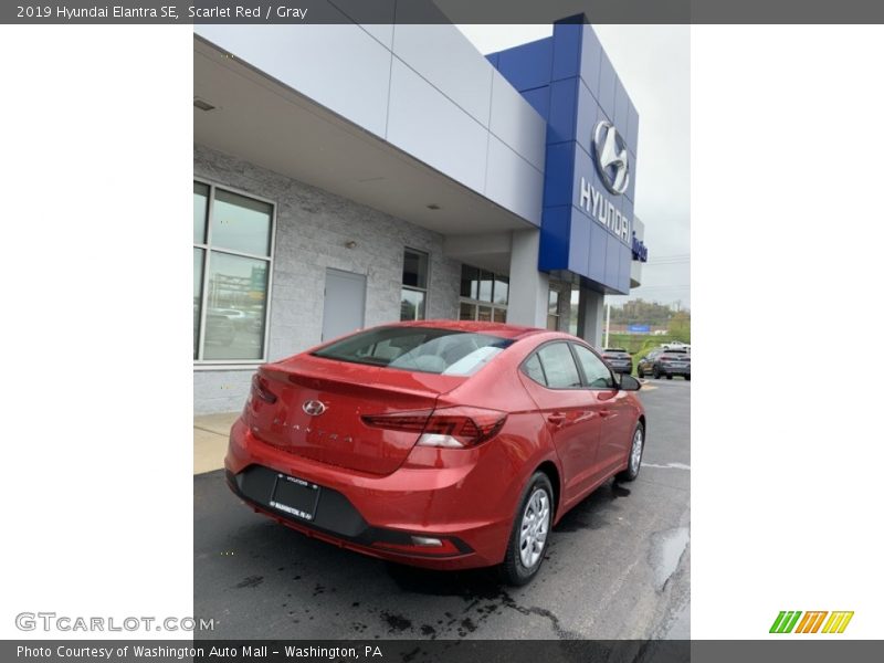 Scarlet Red / Gray 2019 Hyundai Elantra SE