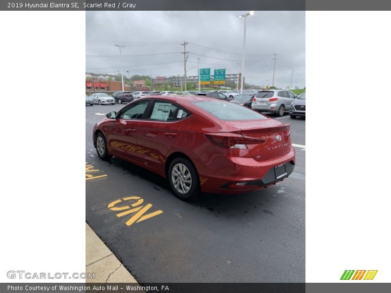 Scarlet Red / Gray 2019 Hyundai Elantra SE
