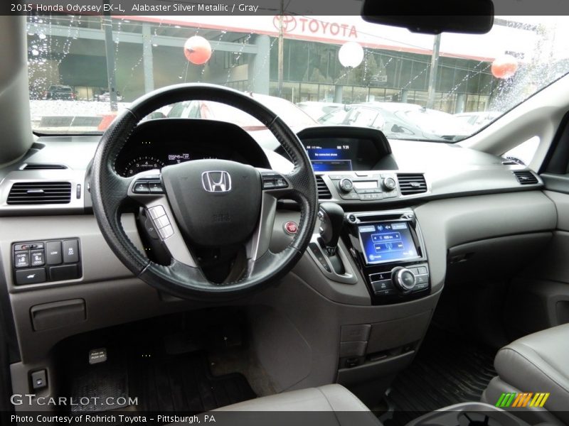 Alabaster Silver Metallic / Gray 2015 Honda Odyssey EX-L