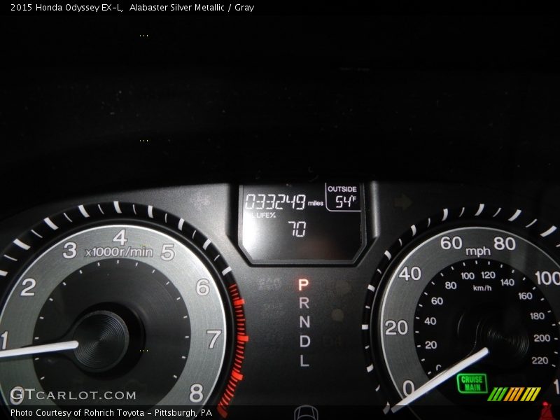 Alabaster Silver Metallic / Gray 2015 Honda Odyssey EX-L