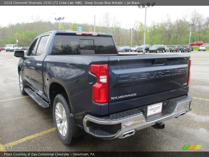 Deep Ocean Blue Metallic / Jet Black 2019 Chevrolet Silverado 1500 LTZ Crew Cab 4WD