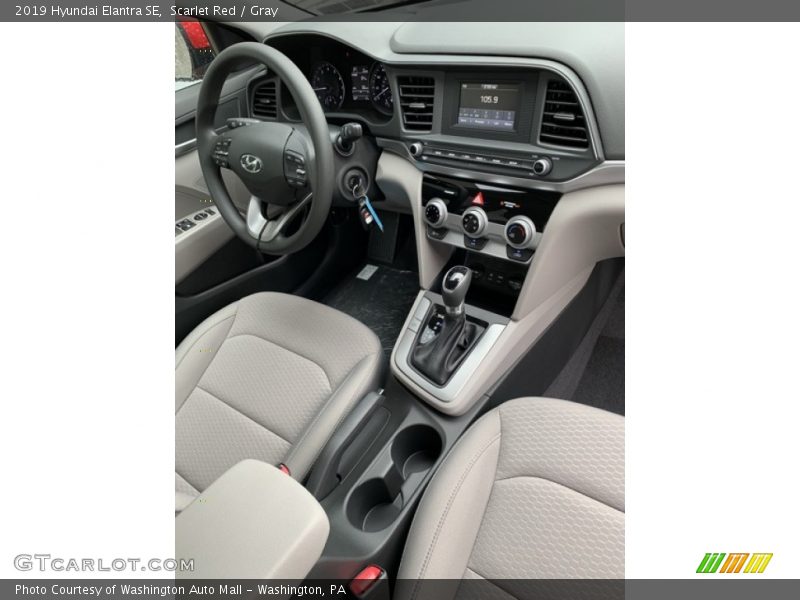 Scarlet Red / Gray 2019 Hyundai Elantra SE