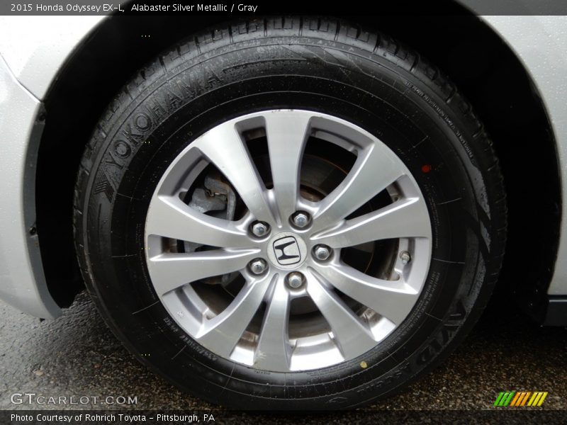 Alabaster Silver Metallic / Gray 2015 Honda Odyssey EX-L
