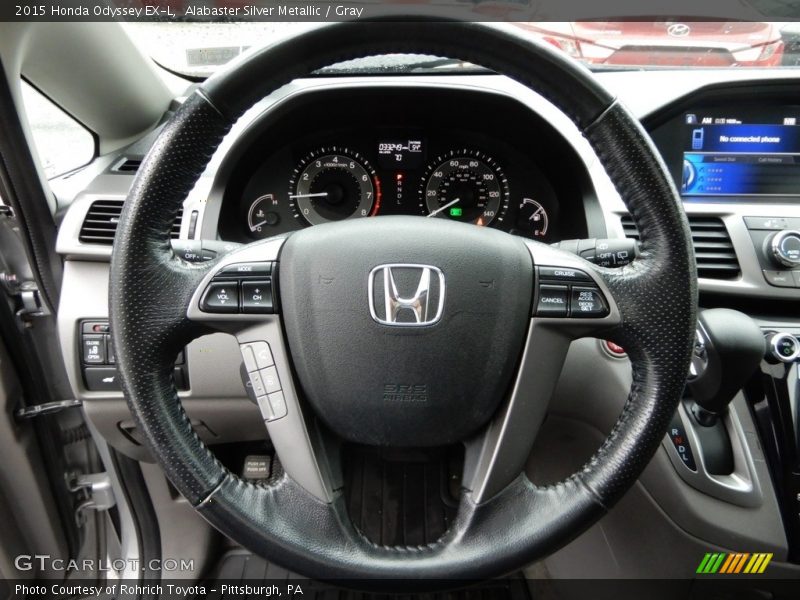Alabaster Silver Metallic / Gray 2015 Honda Odyssey EX-L