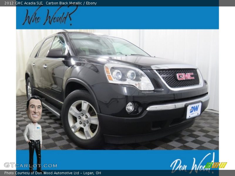 Carbon Black Metallic / Ebony 2012 GMC Acadia SLE