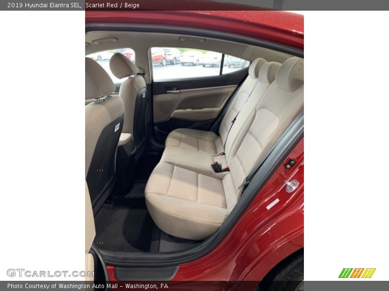 Scarlet Red / Beige 2019 Hyundai Elantra SEL