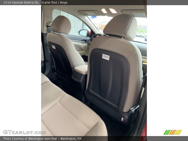 Scarlet Red / Beige 2019 Hyundai Elantra SEL