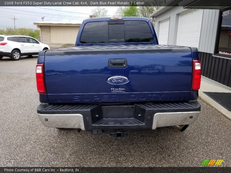 Dark Blue Pearl Metallic / Camel 2008 Ford F350 Super Duty Lariat Crew Cab 4x4