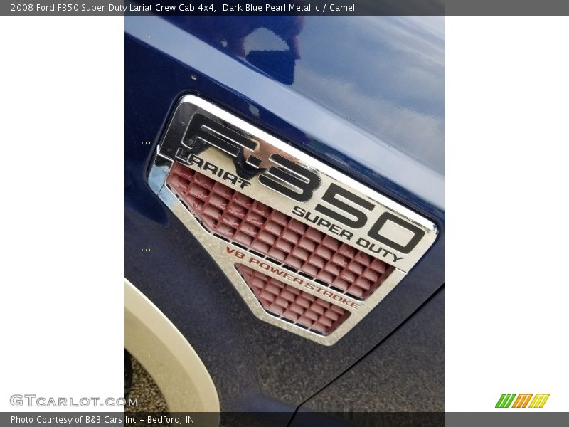 Dark Blue Pearl Metallic / Camel 2008 Ford F350 Super Duty Lariat Crew Cab 4x4