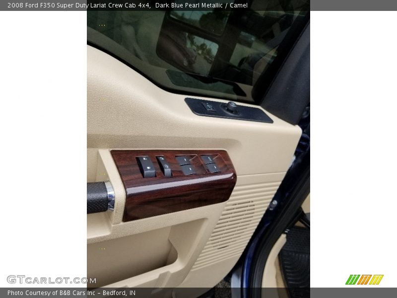 Dark Blue Pearl Metallic / Camel 2008 Ford F350 Super Duty Lariat Crew Cab 4x4