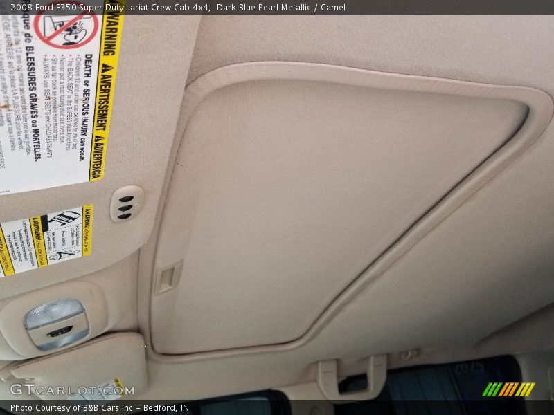 Dark Blue Pearl Metallic / Camel 2008 Ford F350 Super Duty Lariat Crew Cab 4x4