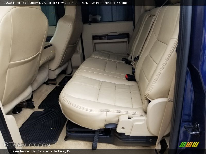 Dark Blue Pearl Metallic / Camel 2008 Ford F350 Super Duty Lariat Crew Cab 4x4