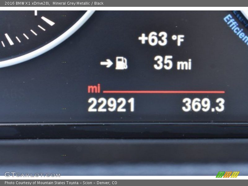 Mineral Grey Metallic / Black 2016 BMW X1 xDrive28i