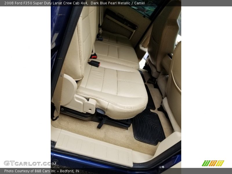 Dark Blue Pearl Metallic / Camel 2008 Ford F350 Super Duty Lariat Crew Cab 4x4