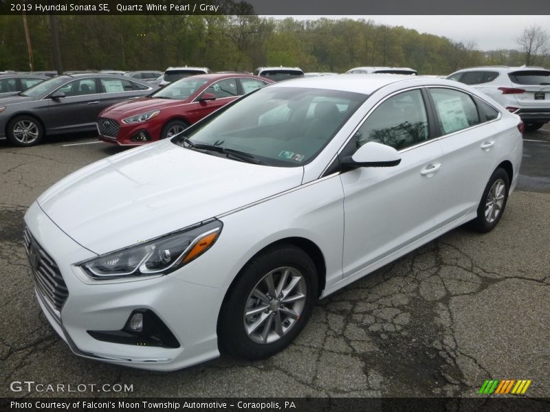 Quartz White Pearl / Gray 2019 Hyundai Sonata SE