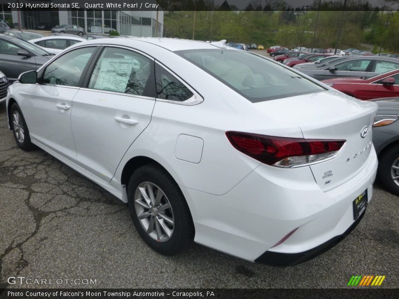 Quartz White Pearl / Gray 2019 Hyundai Sonata SE