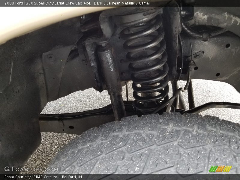 Dark Blue Pearl Metallic / Camel 2008 Ford F350 Super Duty Lariat Crew Cab 4x4