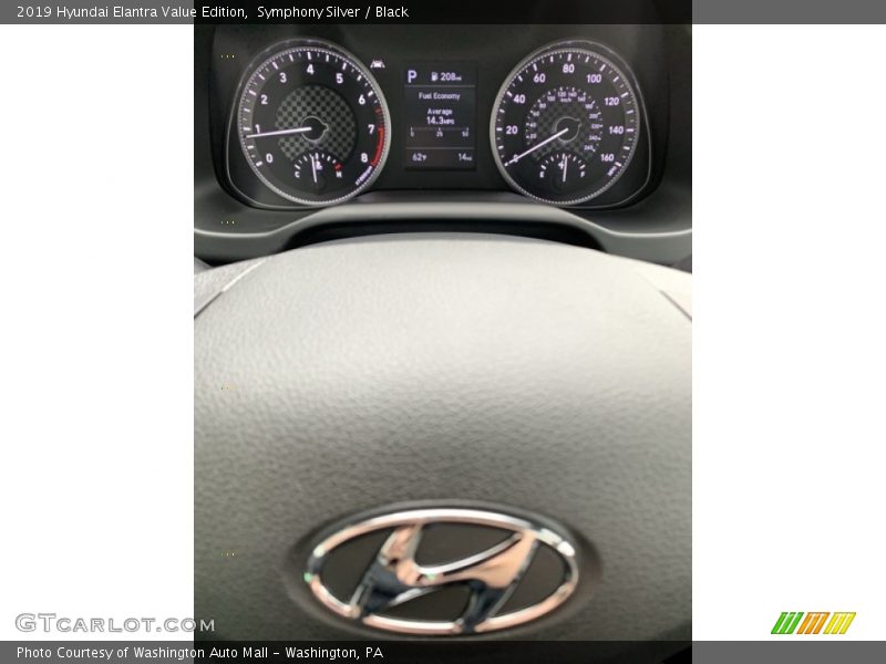 Symphony Silver / Black 2019 Hyundai Elantra Value Edition