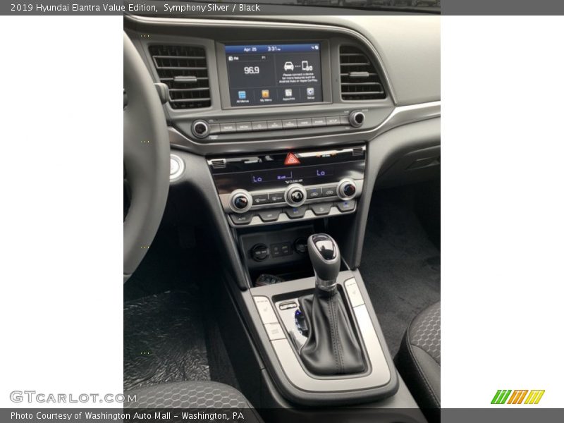 Symphony Silver / Black 2019 Hyundai Elantra Value Edition