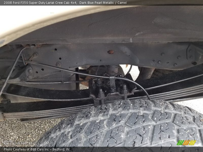 Dark Blue Pearl Metallic / Camel 2008 Ford F350 Super Duty Lariat Crew Cab 4x4