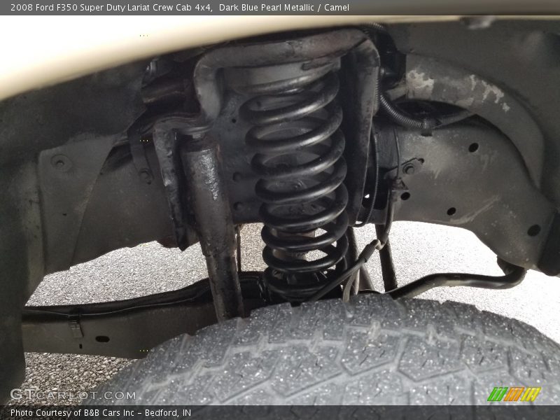 Dark Blue Pearl Metallic / Camel 2008 Ford F350 Super Duty Lariat Crew Cab 4x4