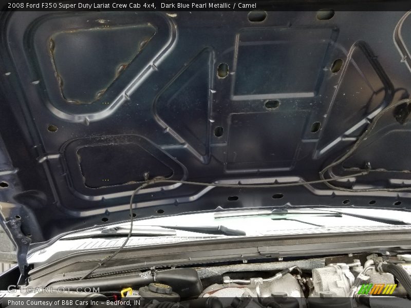 Dark Blue Pearl Metallic / Camel 2008 Ford F350 Super Duty Lariat Crew Cab 4x4