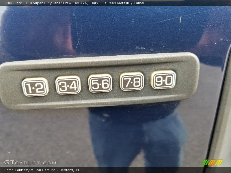 Dark Blue Pearl Metallic / Camel 2008 Ford F350 Super Duty Lariat Crew Cab 4x4