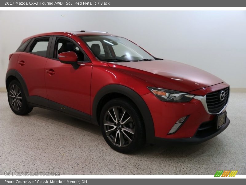 Soul Red Metallic / Black 2017 Mazda CX-3 Touring AWD