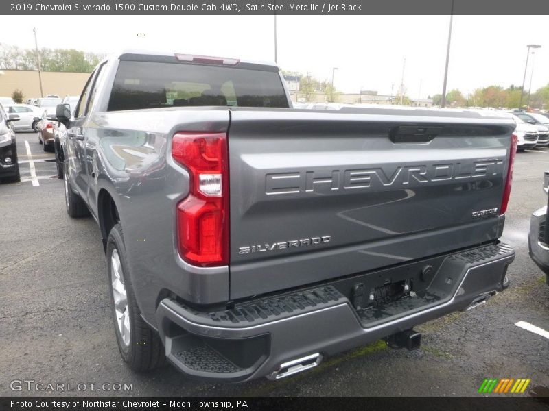 Satin Steel Metallic / Jet Black 2019 Chevrolet Silverado 1500 Custom Double Cab 4WD