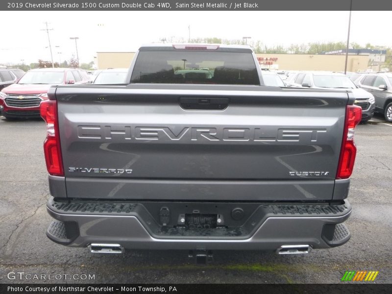 Satin Steel Metallic / Jet Black 2019 Chevrolet Silverado 1500 Custom Double Cab 4WD