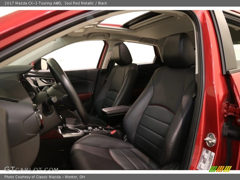 Soul Red Metallic / Black 2017 Mazda CX-3 Touring AWD