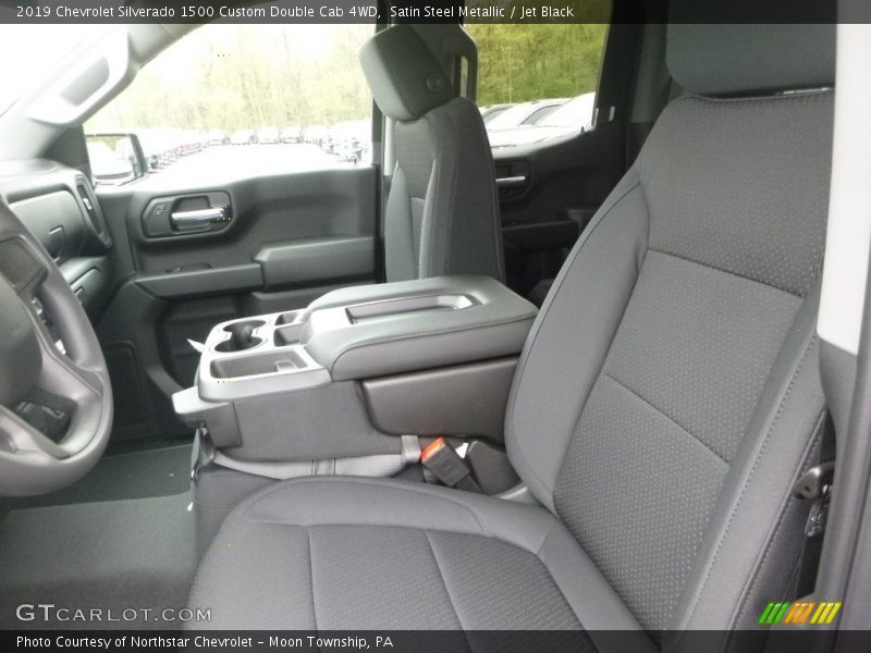 Satin Steel Metallic / Jet Black 2019 Chevrolet Silverado 1500 Custom Double Cab 4WD