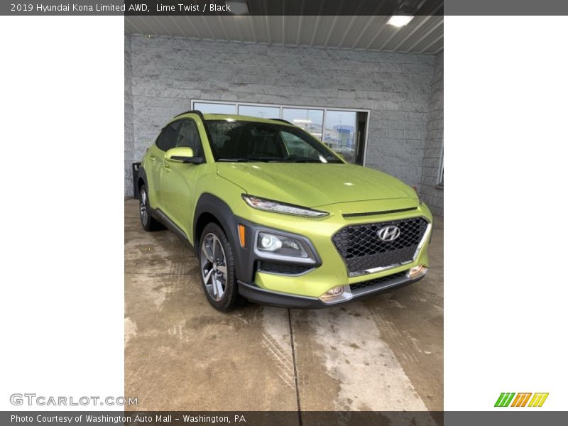 Lime Twist / Black 2019 Hyundai Kona Limited AWD