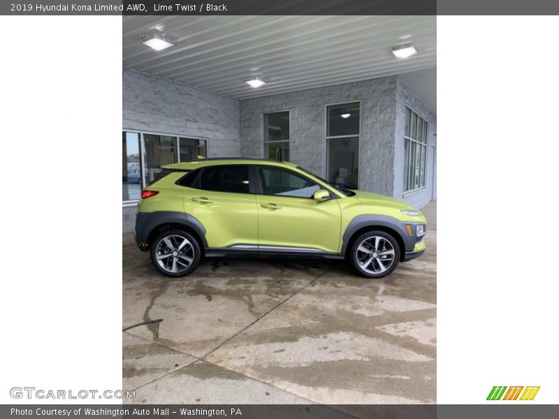 Lime Twist / Black 2019 Hyundai Kona Limited AWD