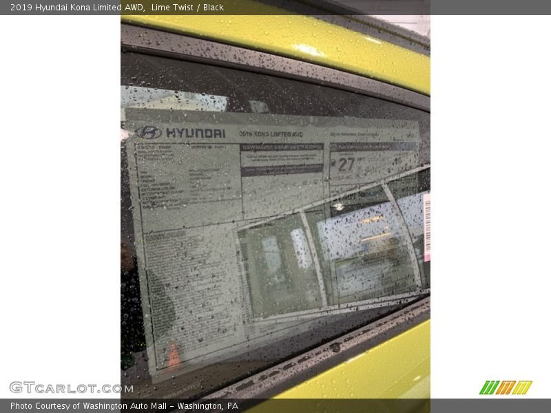 Lime Twist / Black 2019 Hyundai Kona Limited AWD