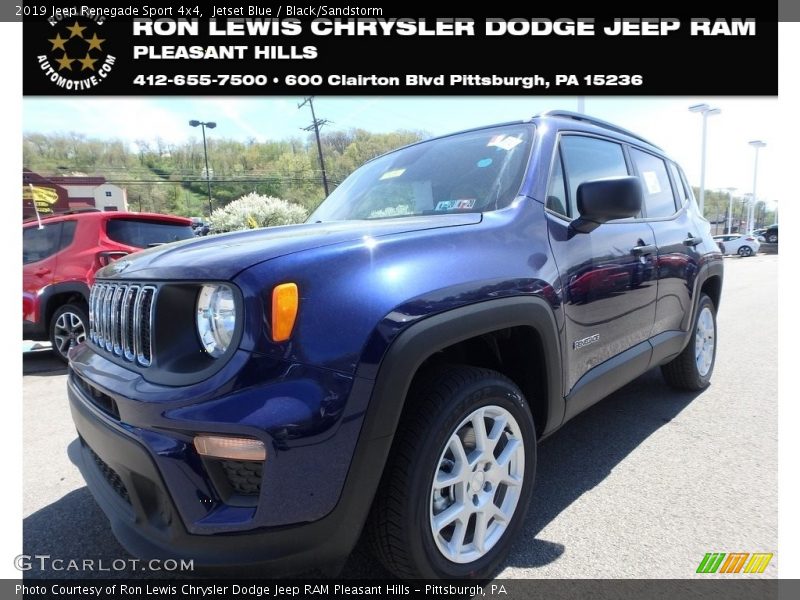 Jetset Blue / Black/Sandstorm 2019 Jeep Renegade Sport 4x4