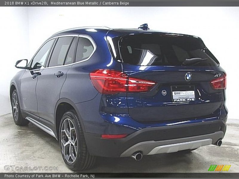 Mediterranean Blue Metallic / Canberra Beige 2018 BMW X1 xDrive28i