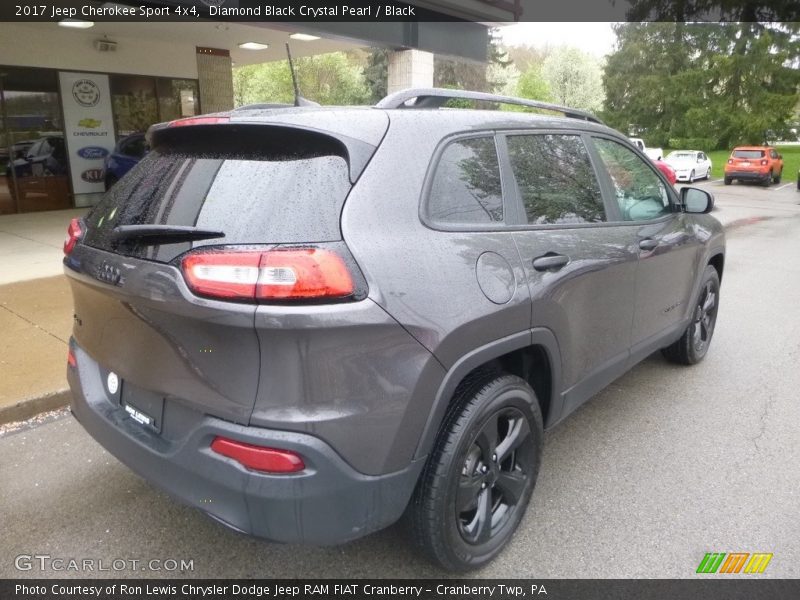 Diamond Black Crystal Pearl / Black 2017 Jeep Cherokee Sport 4x4