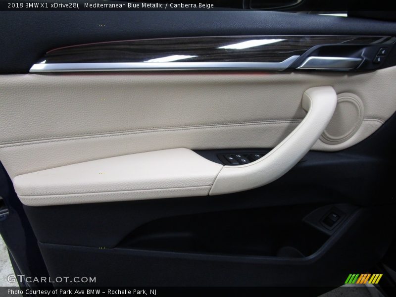Mediterranean Blue Metallic / Canberra Beige 2018 BMW X1 xDrive28i